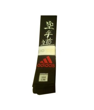 Pas czarny Adidas Elite z haftem Karate